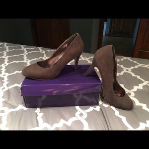 Madden Girl Grey Suede Heels